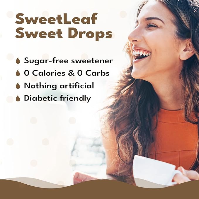 SweetLeaf Sweet Drops - Flavored Stevia Liquid Sweetener, Organic Stevia Extract, Zero Calories, Gluten Free, Keto Friendly, Non GMO, Natural Flavor, Sugar Alternative - Hazelnut, 2 Fl Oz (Pack of 2)
