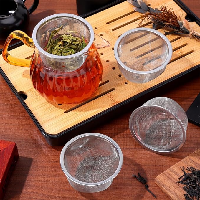 Kichvoe 4Pcs Teapot Strainers: Mesh Tea Strainer Fine Mesh Filter For Teapot Kettle Accessories For Tea Brewing, 3.34 * 3.34 * 1.96inch