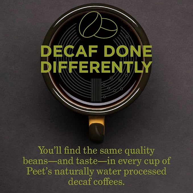 Peet's Coffee Dark Roast K-Cup Pods | Decaffeinated | House Blend | 88 Count | 4 Boxes