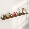 Floating Shelves for Wall, Engineered Wood Wall Shelves with Invisible Brackets for Living Room Bedroom Bathroom Office Kitchen Decor and Storage (Walnut, 72" W x 9" D x 1.5" H) Set of 1