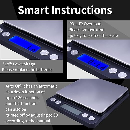 Gram Scale,Capacity 3000g Accuracy 0.1g Mini Food Scales Digital Weight Grams and Oz,Small Kitchen High Precision for Espresso,Baking,Jewelry,Soap Making,Black
