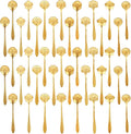 40 Pcs Gold Flower Teaspoons Stainless Steel Tea Party Spoons 5 Inches Mini Cute Teaspoon Gold Coffee Tea Spoons Bulk for Stirring Coffee Sugar Drink Kitchen Cafe Bar Creative Stirrer Teaspoon