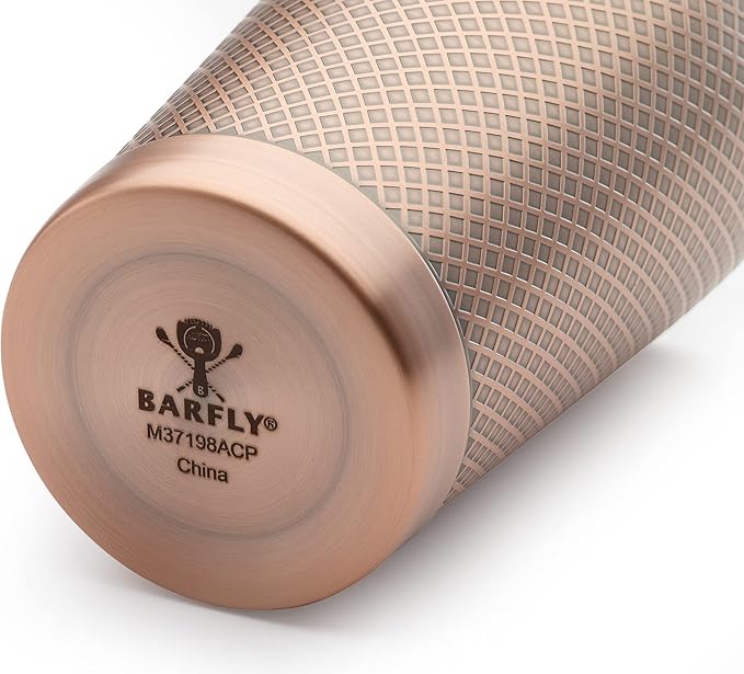 Barfly 18 oz. Diamond Lattice Shaker, Antique Copper