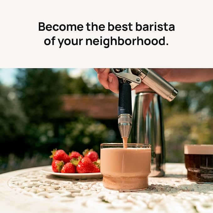 Original NitroPress - Nitro Cold Brew Coffee Maker Kit | Includes 10 Nitrogen Cartridges | Portable Infuser for Smooth Nitro Drinks, Cold Brew, Cocktails & Tea at Home or On the Go