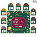 VAHDAM Top 9 Exotic Loose Leaf Herbal Tea Sampler (18+ cups) | No Caffeine | Floral & Fruity Blends with Delicious Taste | Hot & Iced | Perfect for Gifting & Regular Consumption
