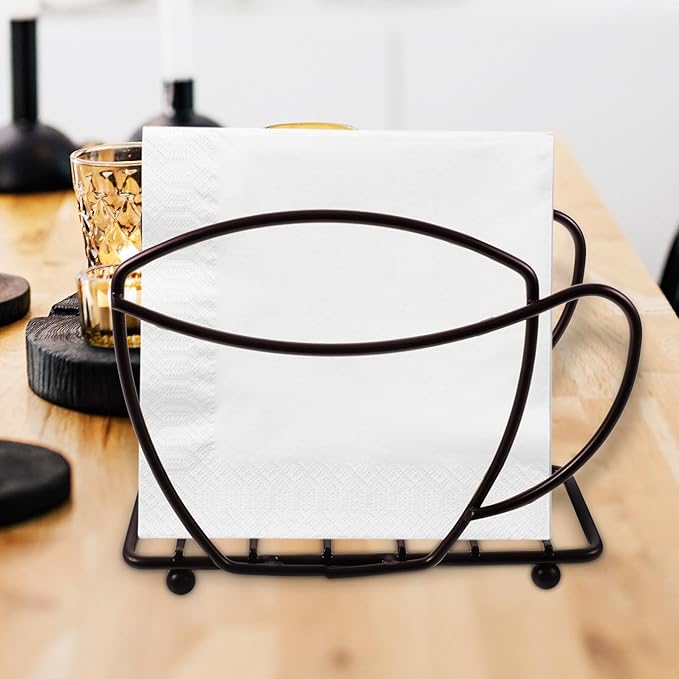 Generic Freestanding Coffee Cup Shaped Napkin Holder Minimalist Paper Towel Dispenser for Home and Restaurant Tabletop Use Practical Desktop Decoration