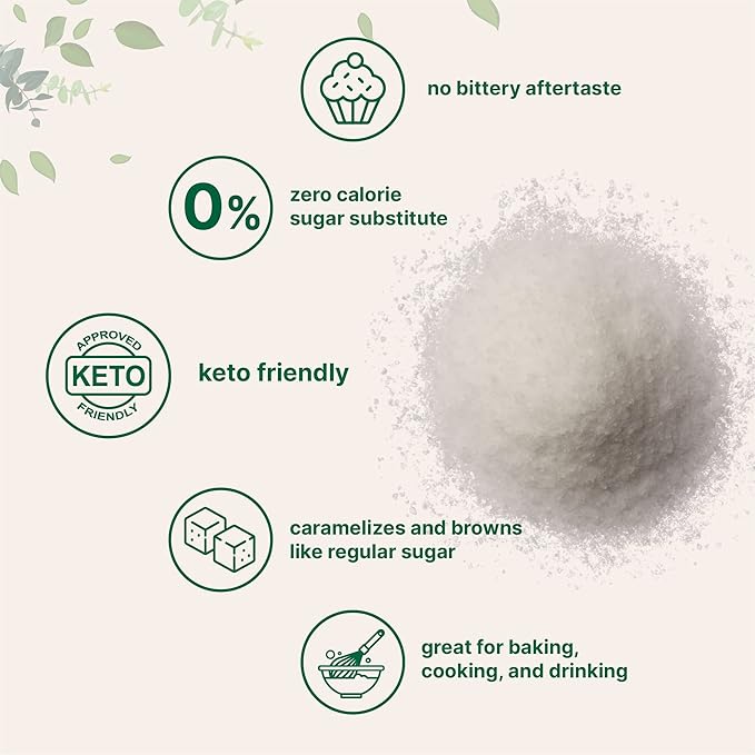 Allulose Sweetener, 3 Pounds (48 Ounces), Zero Calorie, Plant Based Sugar Alternative, No After Taste, Best for Coffee, Drinks, Tea, Cooking and Baking, Keto Diet and Vegan Friendly