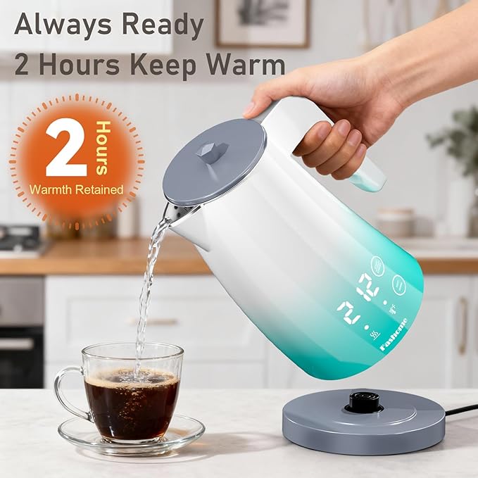 electric kettle with 5 presets temperature control (Blue Gradient)