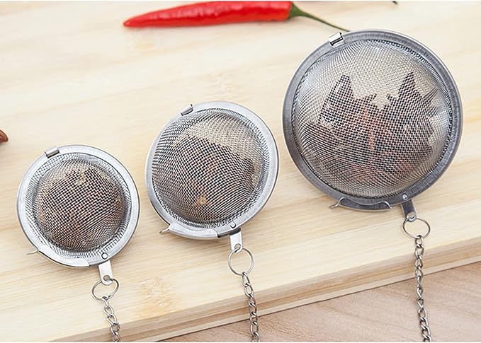 2PCS Tea Infuser, Upgraded 2.7 IN Tea Strainer, Premium Tea Infusers for Loose Tea, Tea Steeper, Tea Ball for Tea Flavoring Herbal Spices Seasonings
