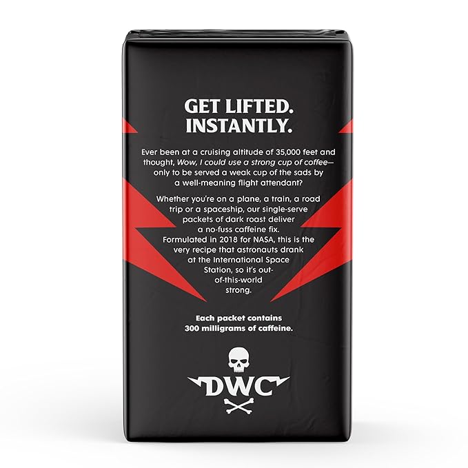 Death Wish Coffee Instant Dark Roast Coffee Packets, Bold & Intense Blend of Arabica & Robusta Beans, USDA Organic, 8 Count