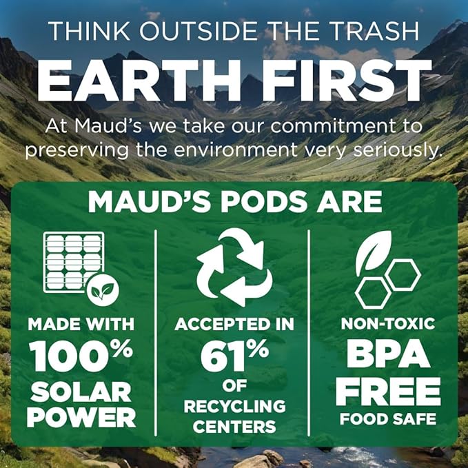 Maud's Decaf Kona Coffee Pods, 36 ct, Decaffeinated Medium Roast Coffee in Recyclable Single Serve Pods – 100% Arabica Coffee, Compatible with Keurig K Cups Maker