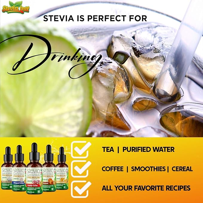 Stevia Intl - (Pack of 5) Wonka Land Bundle. Stevia Liquid Drops with 5 Flavors. All Naturally Sweet, Non-Bitter, No Sugar Added, 0 Carb, 0 Calorie, Non-GMO, Vegan, Diabetic & Keto Friendly (1oz)