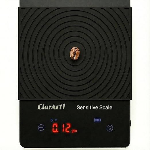 Sensitive Coffee Scale with Timer – High Accuracy Small Espresso Scale for Barista Tools, Pour Over, and Drip Coffee – Precision Espresso Scale with Timer