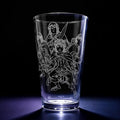 THE HALFLINGS Engraved 16oz Pint Glass | Inspired by Tolkien Power Ring and Middle Earth | Great Christmas Gift Idea | Unique Elvish Fantasy Wizard Fantasy Decor!