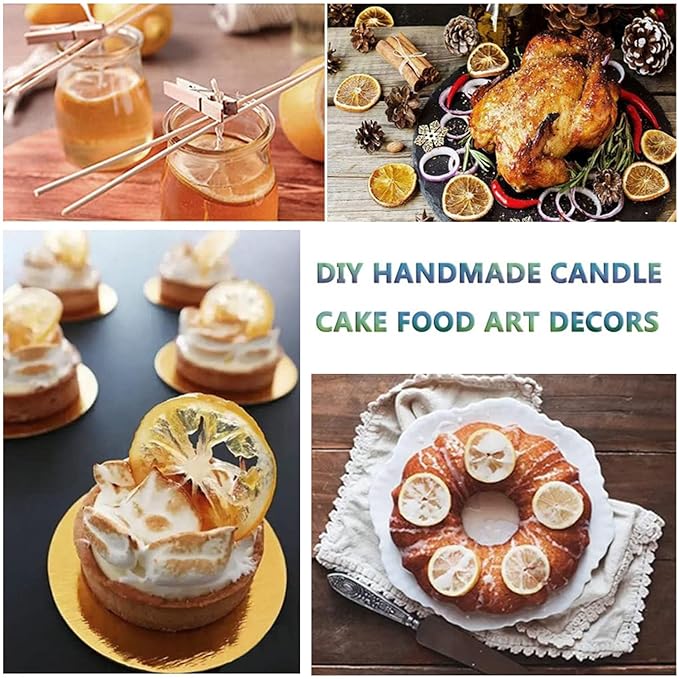 Freeze dried lemon, fresh dried lemon slices, fruit tea freeze-dried lemon, very suitable for tea, baking and decoration, beverages, cocktails, side dishes, rich taste(Freeze dried lemon, 5.64oz/160g,66-68 pieces)