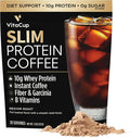 VitaCup Slim Protein Coffee Shake for Diet Support, Instant Coffee w/Whey Protein Powder, B Vitamins & Fiber, Dietitian Developed for Performance and Taste, Make as Iced Coffee or Shake, 20 Servings