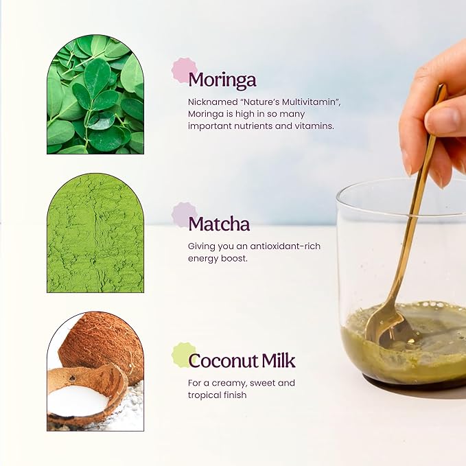 Blume Matcha & Blue Lavender Starter Pack - Organic Superfoods Booster for Lattes, Coffee & Smoothies - Vegan, Sugar and Gluten Free - Includes Frother - 50 Servings