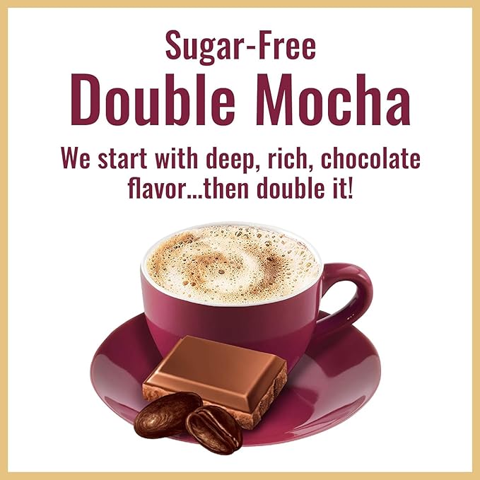 Hills Bros. Flavor Coffee (Sugar-Free Double Mocha, 12 Ounce (Pack of 8)