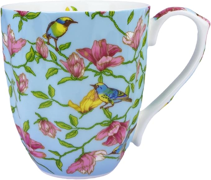 13oz Bone China Floral Mug Bone China Coffee Mugs Bone Teacup Christmas Mugs Birthday Gifts for Women Mom Friends Coworker