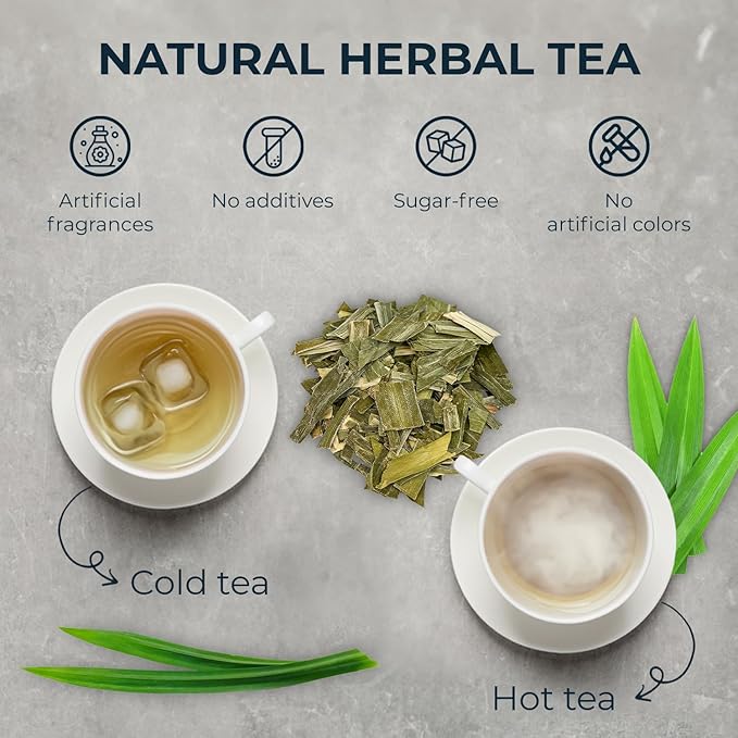 Natural Pandan Leaf Tea - 3 Oz Whole Leaves, Sweet & Fragrant, Re-Steep Vietnamese Herbal Detox Tea for Relax & Skin Effect, EnergySupport, Pandan Leaf for Food Coloring