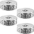 4 PCS Teapot Warmer, Silver Individual Teapot Heater with Tealight Holder, 430 Stainless Steel Tea Pot Warmer Base for Living, Meeting Room