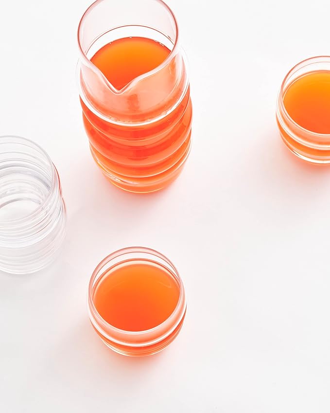 MARIMEKKO Sukat Makkaralla Glass Tumblers — Refine Your Kitchen Décor with Our Iconic Clear Glassware — Stylish & Mouth-Blown Drinking Glasses Set of 2 (7 oz)