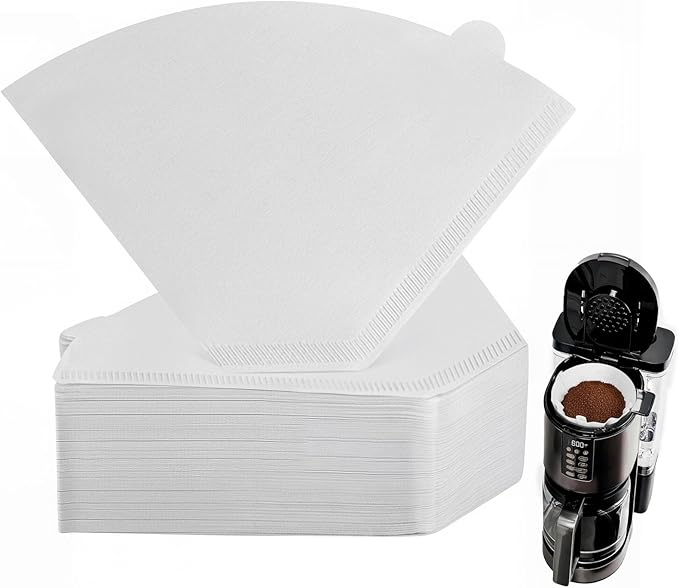 200 Count Cone Coffee Filters #4, White Size 04 Coffee Filters 8-12 Cup, Disposable Natural Paper Filters, No.4 Cone Filters For Ninja, Pour Over and Drip Coffee Maker