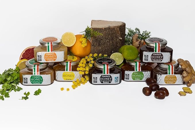 Louisa's Lime Honey | Award-Winning Italian Raw & Pure Honey | TA 10+ (MGO 263+) | 100% Traceable | Sustainably Sourced | GMO, Gluten & Allergen Free | 350g