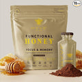 HYVE Mind Functional Honey – Focus & Memory Organic Honey with Lion's Mane Mushrooms, Raw Cacao, Bee Pollen & L-Theanine – Cognitive Support, 15 Packets