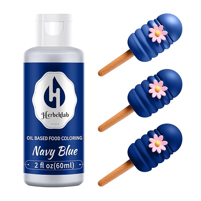 Navy Blue Oil Based Food Coloring – 2 fl oz Professional Grade Concentrated Oil Food Dye for Melting Chocolate, Candy Melts, Cake Pops, Strawberries & Baking