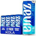 Zevia Zero Sugar Energy Drink, Kola, 12 oz Cans (12-Pack) – Naturally Sweetened, Non-GMO Project Verified, Gluten-Free, Vegan