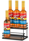 THYGIFTREE Coffee Syrup Rack Organizer 6 Bottle Syrup Holder Stand 2-Tier Storage Shelves for Kitchen Coffee Bar Station