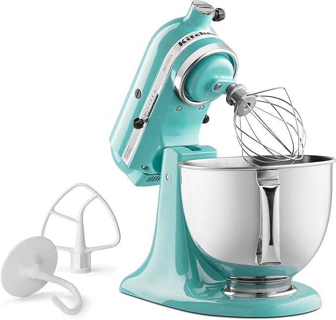 KitchenAid Artisan Series 5 Quart Tilt Head Stand Mixer with Pouring Shield KSM150PS, Aqua Sky