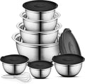 Avador Premium Stainless Steel Mixing Bowls, Set of 7 EXTRA Large Stainless Steel Mixing Bowl Set, Easy To Clean, Space Saving, Great for Cooking, Baking, Prepping (0.25, 1, 1.5, 3, 4, 5 and 8 Quart)