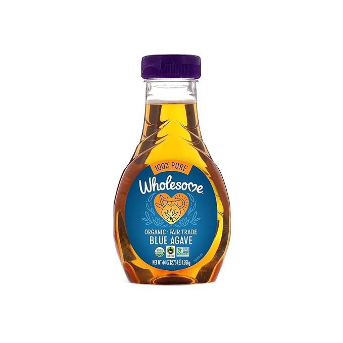 Wholesome Sweeteners 44-Ounce Organic Blue Agave Nectar, Fair Trade, 100% Pure, Non GMO, Gluten Free & Vegan, 1 Pack