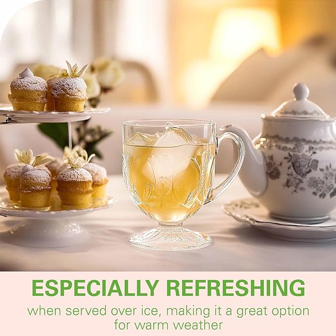 WT WEETEE Decaf Ginger Peach Green Tea Bags, Made of Decaffeinated Green Tea, Ginger & Natural Peach Flavor, Flavored Fruit Tea Bags 50 Counts Good for Iced