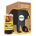 Wandering Bear Organic Caramel Cold Brew Coffee On Tap, Iced Coffee Drink - Extra Strong, Bold, Smooth, No Sugar Added, Shelf-Stable, Ready to Drink,Gluten Free & Vegan -16 Servings of 6fl.oz -96fl.oz