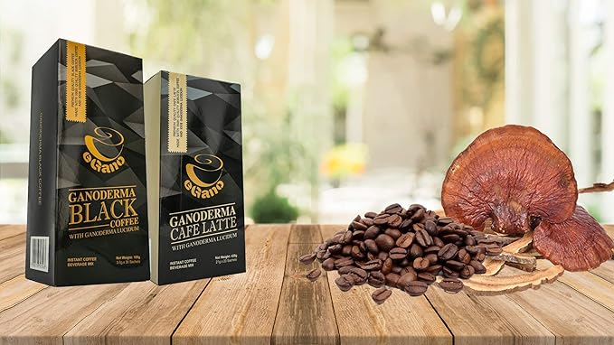2 Boxes eGano Premium Ganoderma Cafe Latte Instant Coffee With Ganoderma Lucidum Extract (21g x 20 Sachets/Box)