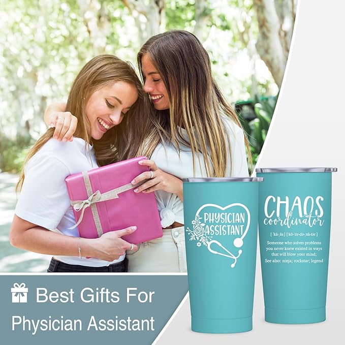 Physician Assistant Gifts for Women - Christmas Gifts for Physician Assistant - PA Appreciation Gift - PA Student Gift, 20 oz Stainless Steel Tumbler With Lid & Straw