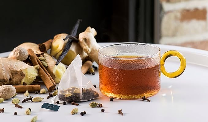 REVOLUTION TEA® Bombay Chai [THE ORIGINAL] – Bombay Chai, Cardamom, Ginger & Vanilla – Premium Full Leaf Tea – Biodegradable Infuser Tea Bags – Flavored Black Tea – 20 Bags