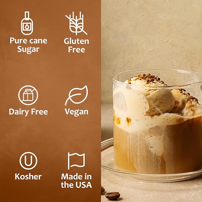 Syruvia Coffee Syrup, Irish Cream Flavored Syrup for Drinks, Lattes, and Desserts – 25.4 fl oz