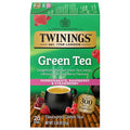 Twinings Green Tea with Pomegranate, Raspberry, & Strawberry Individually Wrapped Bags, 20 Count (Pack of 1), Caffeinated, Enjoy Hot or Iced, 20 Teabags