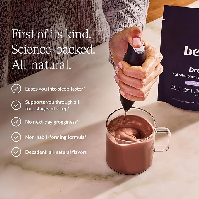 Beam Dream Sleep Powder, L-Theanine, Apigenin, Reishi and Magnesium, Third Party Tested Natural Sleep Aid & Sleep Supplement, Health and Wellness Gift, Natural Sleep Support, Non-GMO, 22 Servings
