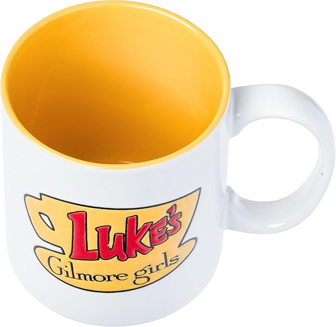 Silver Buffalo Gilmore Girls Luke's Diner Logo Wax Resist Ceramic Mug, 20 Ounces