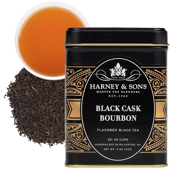 Harney & Sons Black Cask loose tea in tin, Bourbon, 4 Oz