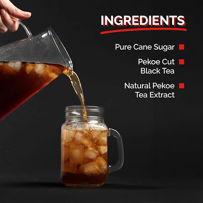 Cane Brew Iced Tea Sampler – Sweet & Unsweetened Gift Set with Pitcher, Spoon, & Cups – Charming Southern Variety Pack for Holidays & Tea Drinkers