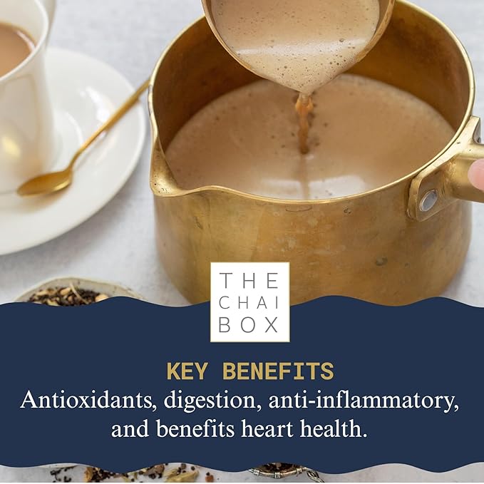 The Chai Box Loose Leaf Ginger Fennel Tea - Vegan & Gluten Free | Caffeinated Black Tea made with Candied Ginger, Cardamom & Fennel (Pack of 1) 2.5 oz | Makes 25 Cups | Small Batch Loose Leaf Tea with Whole, Premium Spices