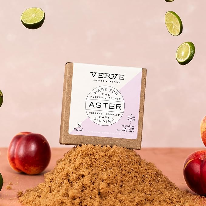 Verve Coffee Roasters Craft Instant Coffee Aster Blend | Medium Roast, Ground, Hand-Roasted | Ethiopian Blend | Enjoy Hot or Cold | Up to 6 Servings