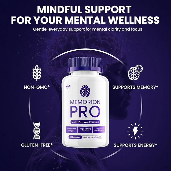 Vitamoon (1 Pack) Memorion Pro Supplement Capsules – MemorionPro Nootropics Pills, Function Support and Reviews, 60 Capsules