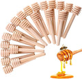 48 Pcs Honey Sticks Dipper, 3 inch Mini Wooden Honeycomb Stick, Small Honey Spoons Stirrer Stick for Honey Jar Dispense Drizzle Honey and Wedding Party Favors Gift